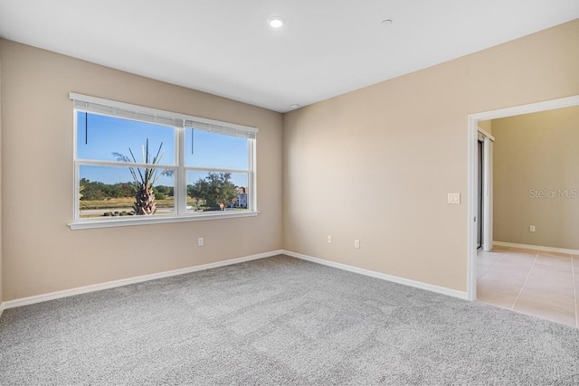 view of carpeted spare room