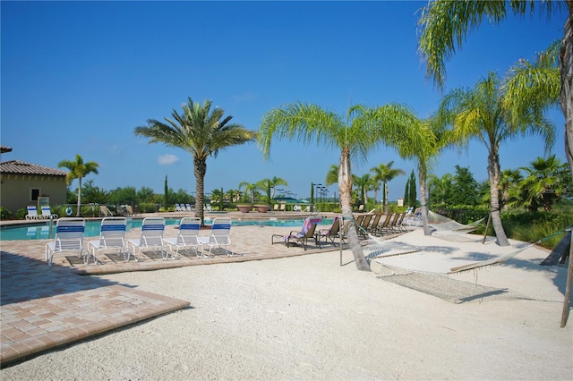 view of pool with a patio area