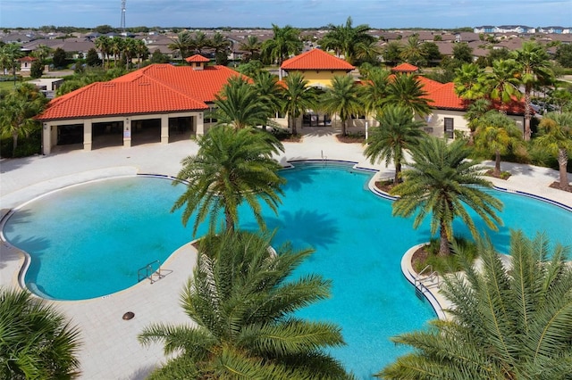 view of pool featuring a patio area