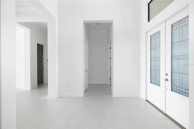 interior space with french doors