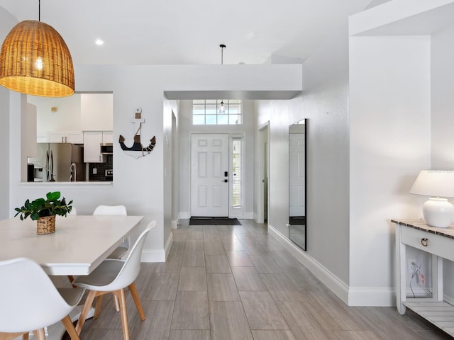 entryway featuring light wood-type flooring