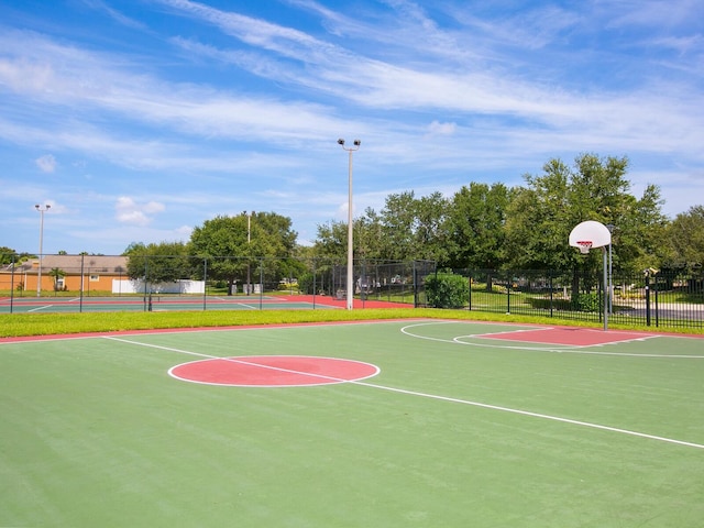 view of basketball court