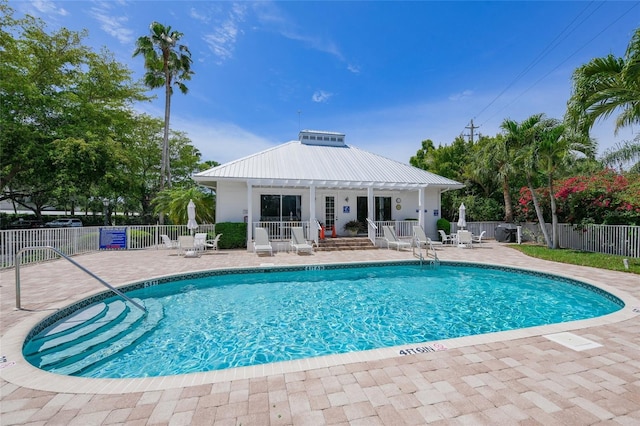 view of pool with a patio