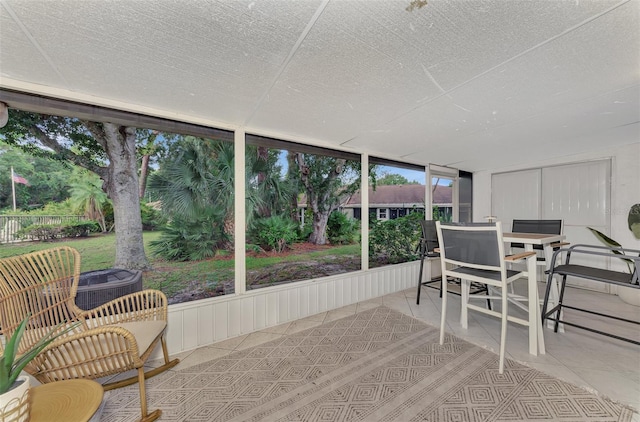 view of sunroom