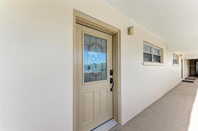 view of doorway to property