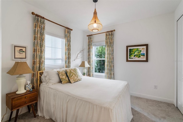 view of carpeted bedroom