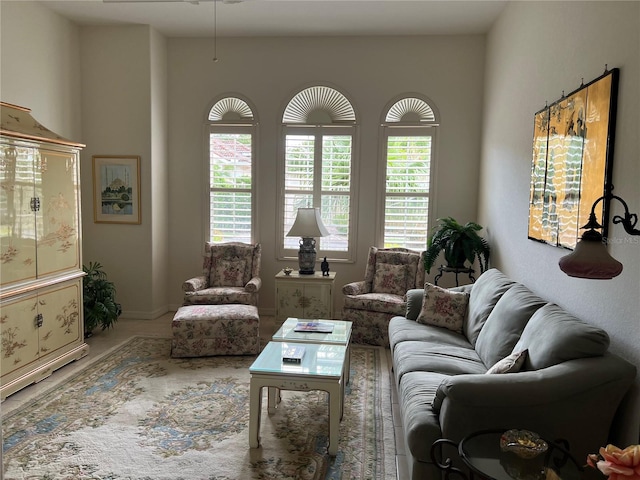 living room with a wealth of natural light