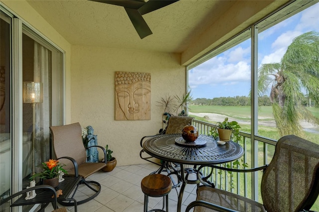 view of sunroom