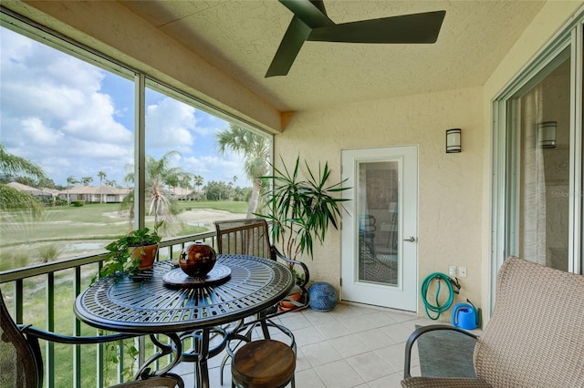 view of sunroom