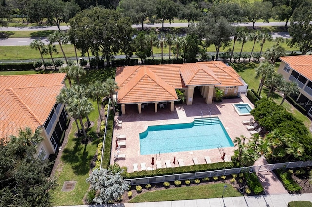 view of pool featuring a patio area