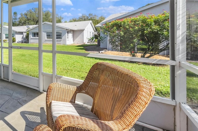 view of sunroom