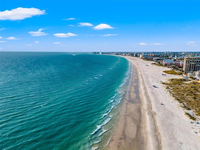 water view featuring a beach view