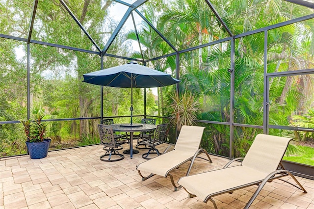 view of sunroom