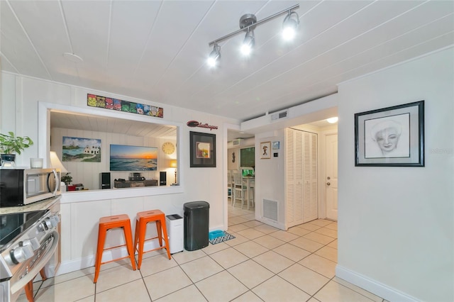 view of tiled living room