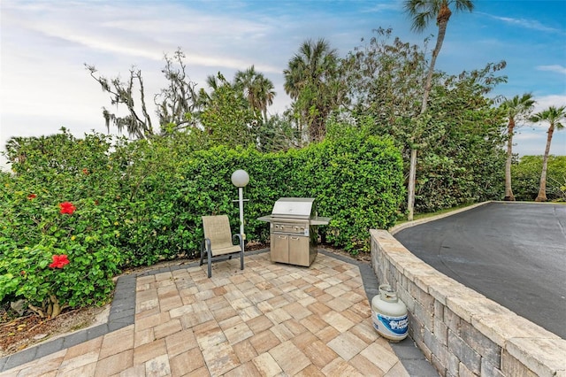 view of patio with grilling area
