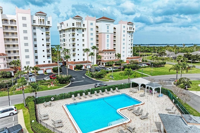 view of pool with a patio