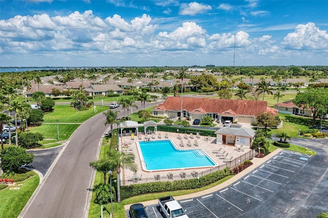 bird's eye view featuring a residential view