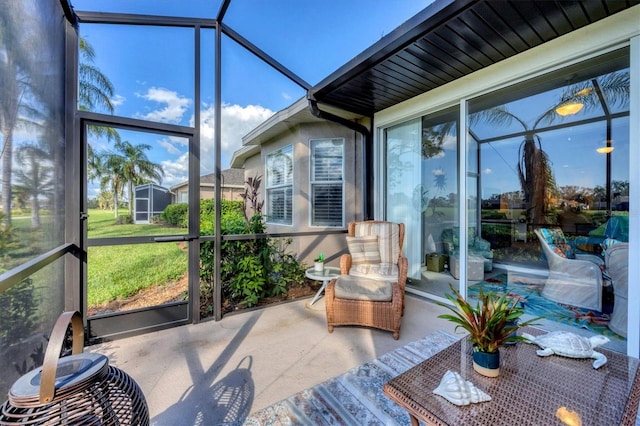 view of sunroom