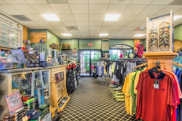 5092 Mahogany Run Ave, Sarasota, FL 34241 - miscellaneous room featuring a paneled ceiling and carpet floors
