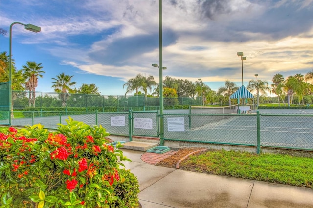 view of tennis court