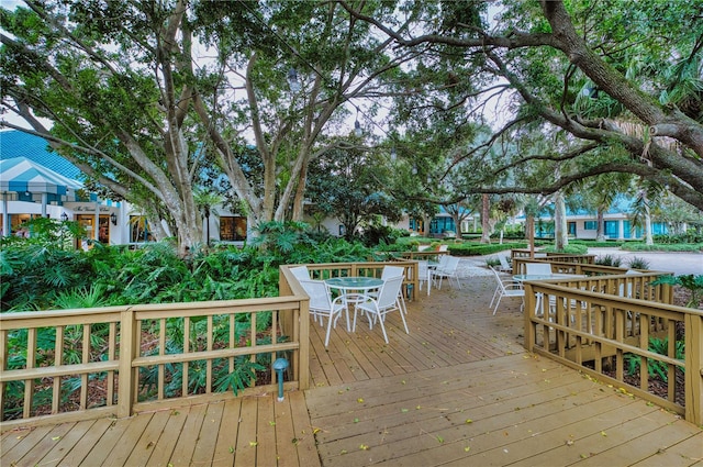 view of wooden deck