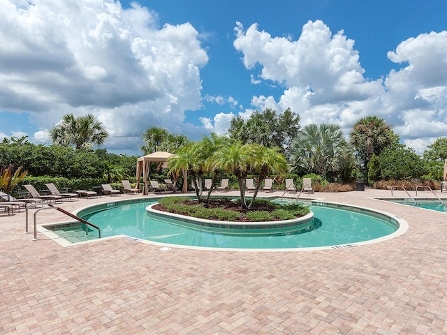 view of pool with a patio