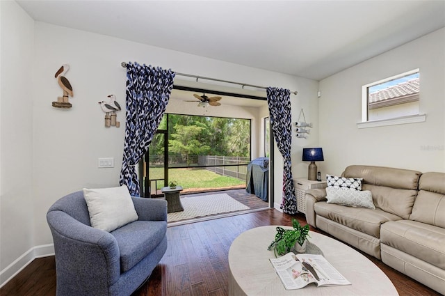7572 Viola Loop, Lakewood Ranch, FL 34202 - living area with healthy amount of natural light and wood finished floors