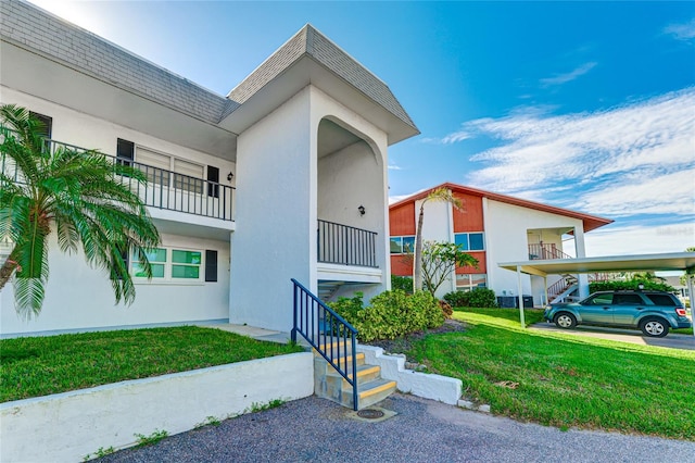 view of property with a carport