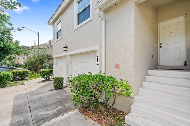 view of home's exterior featuring a garage