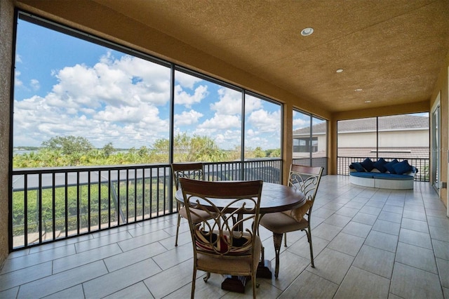 view of sunroom