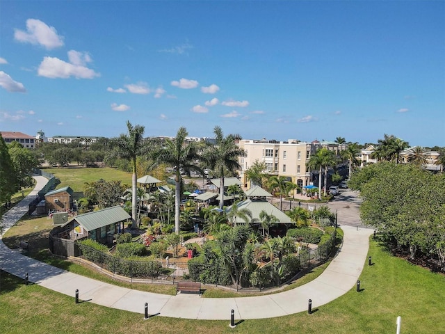 view of home's community with a gazebo and a yard