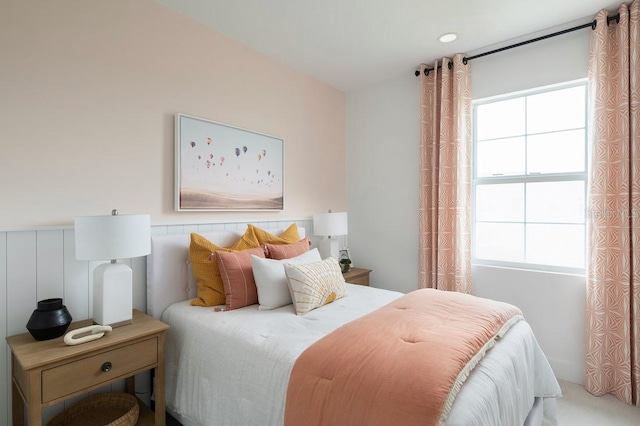 bedroom featuring carpet flooring