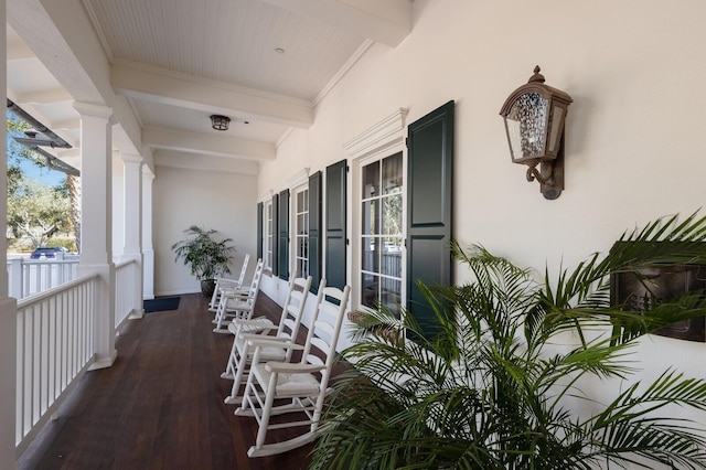 balcony with a porch