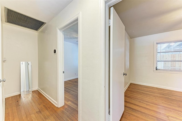 hall featuring light hardwood / wood-style floors