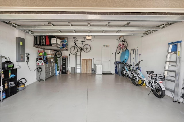 garage featuring electric panel