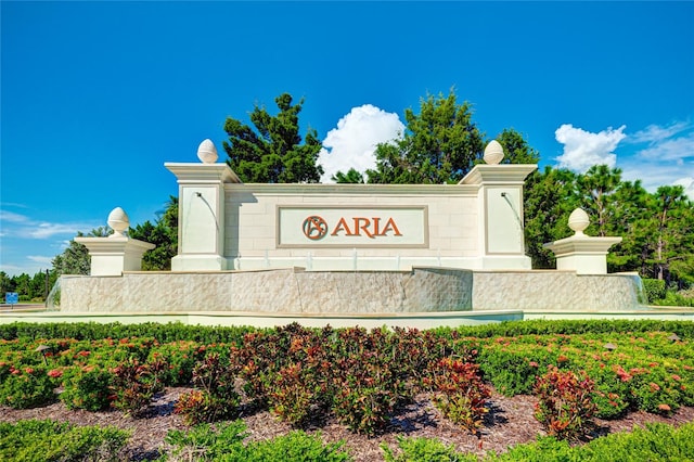 view of community sign