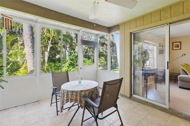 5071 Village Gardens Dr Unit 5, Sarasota, FL 34234 - sunroom with ceiling fan