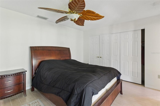 5071 Village Gardens Dr Unit 5, Sarasota, FL 34234 - bedroom featuring a closet and ceiling fan