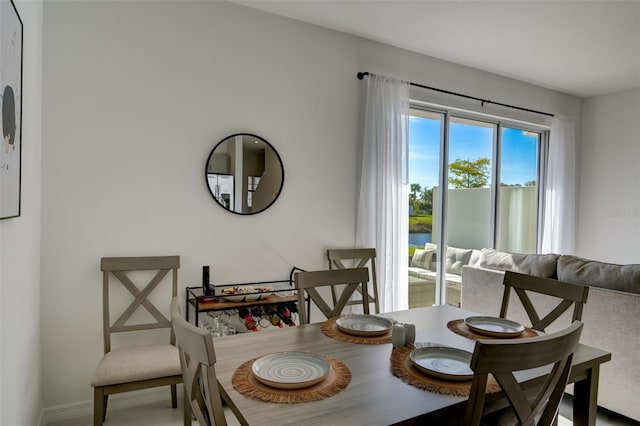 view of dining area