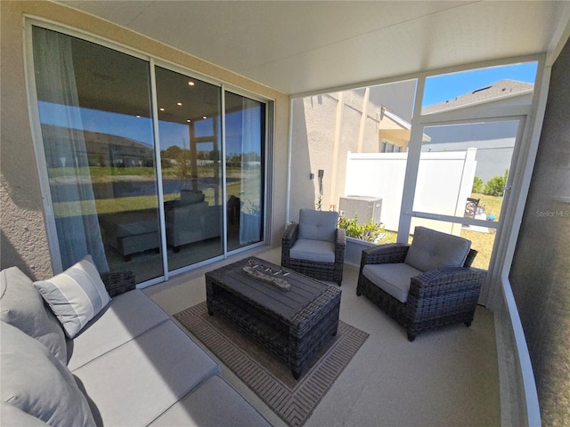 view of sunroom