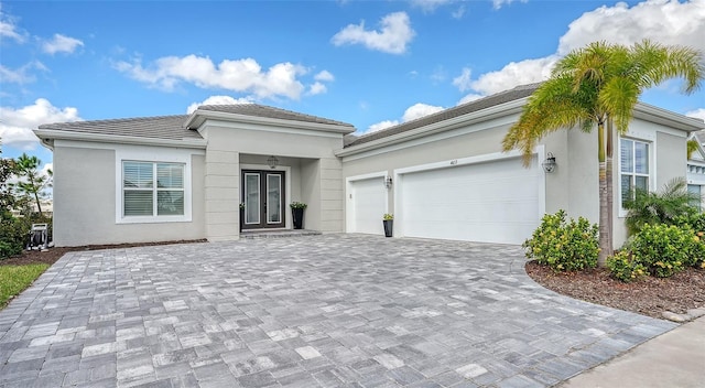 view of front of house featuring a garage