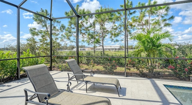 view of sunroom