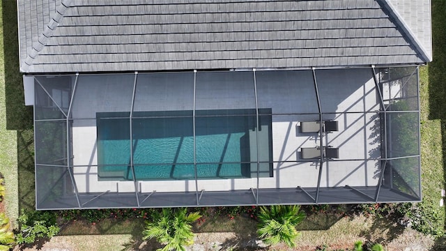 view of home's exterior featuring a lanai