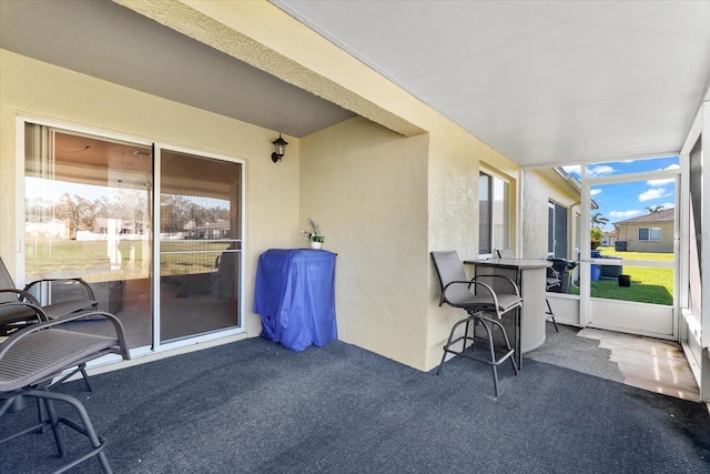 view of sunroom