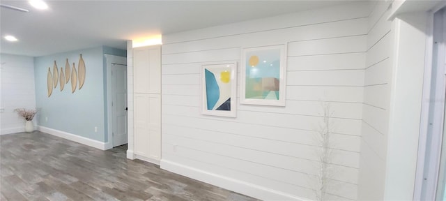 interior space featuring dark hardwood / wood-style floors