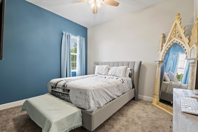 14607 Swiss Bridge Dr, Lithia, FL 33547 - carpeted bedroom with a ceiling fan and baseboards