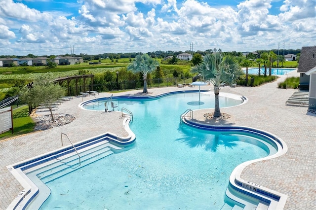 14607 Swiss Bridge Dr, Lithia, FL 33547 - pool featuring fence and a patio area