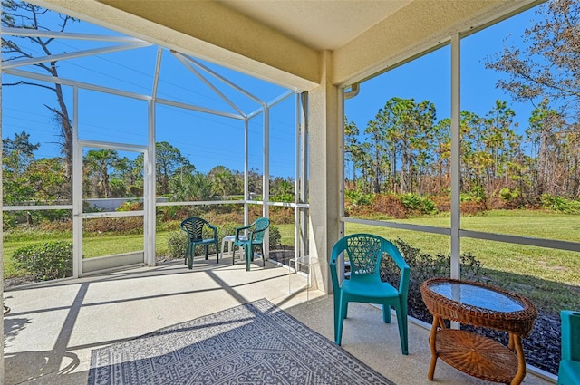 view of sunroom / solarium