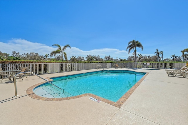 view of pool with a patio