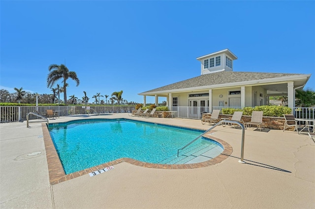 view of pool featuring a patio area